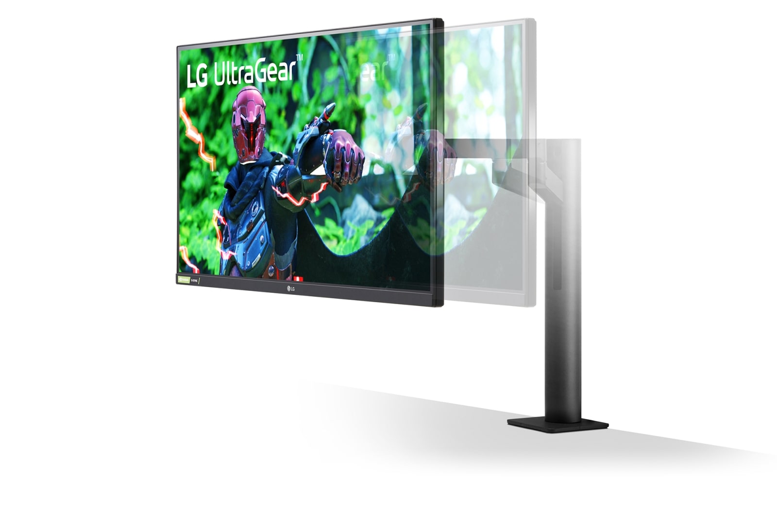 LG 27'' UltraGear QHD Nano IPS 1ms 144Hz HDR G-SYNC Compatibility Monitor with Ergo Stand, 27GN880-B